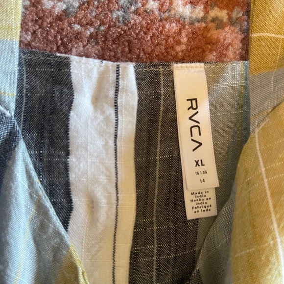 RVCA - Green, Yellow and White striped tank cropped top - Picture 5 of 5